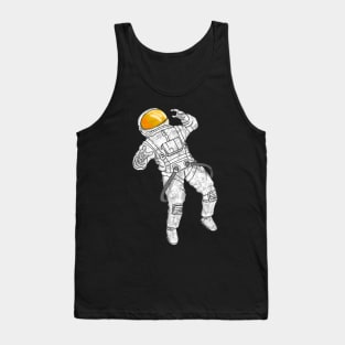 Astronaught Floating in Space Tank Top